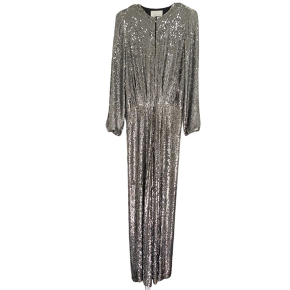 Alexis Zeda Silver Sequin Jumpsuit Size Small NWOT - Picture 3 of 10
